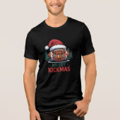 Merry Kickmas Football Christmas Design Tri-Blend Shirt (Vorderseite)