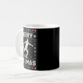 Merry Kickmas Funny Christmas Soccer Xmas  Kaffeetasse (Vorderseite Links)