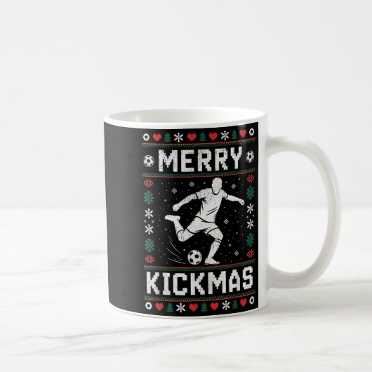 Merry Kickmas Funny Christmas Soccer Xmas  Kaffeetasse (Rechts)