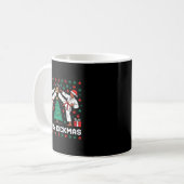 Merry Kickmas Funny Karate Jiu Jitsu Ugly Christma Kaffeetasse (Vorderseite Links)
