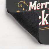 Merry Kickmas Funny Santa Claus Fußballfans Mousepad (Ecke)