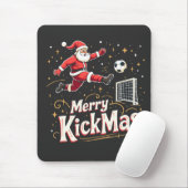 Merry Kickmas Funny Santa Claus Fußballfans Mousepad (Mit Mouse)