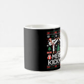 Merry Kickmas Karate Jiu Jitsu Ugly Christmas Desi Kaffeetasse (VorderseiteRechts)
