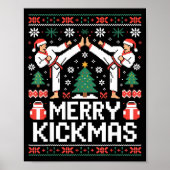 Merry Kickmas Karate Jiu Jitsu Ugly Christmas Desi Poster (Vorne)