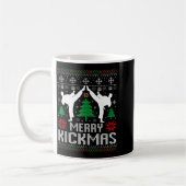 Merry Kickmas Karate Jiu Jitsu Ugly Christmas Xmas Kaffeetasse (Links)