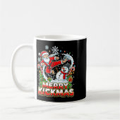 Merry Kickmas Ugly Christmas Jiu Jitsu Funny Santa Kaffeetasse (Links)