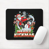 Merry Kickmas Ugly Christmas Jiu Jitsu Funny Santa Mousepad (Mit Mouse)