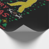 Merry Kickmas Ugly Christmas Karate Jiu Jitsu Geschenkpapier (Ecke)