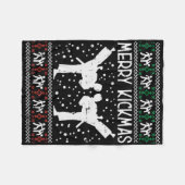 Merry Kickmas Ugly Christmas Karate Jiu Jitsu Mart Fleecedecke (Vorderseite (Horizontal))