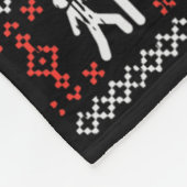 Merry Kickmas Ugly Christmas Karate Jiu Jitsu Mart Fleecedecke (Ecke)
