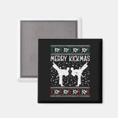 Merry Kickmas Ugly Christmas Karate Jiu Jitsu Mart Magnet (Vorderseite/Rückseite)