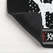 Merry Kickmas Ugly Christmas Karate Jiu Jitsu Mart Mousepad (Ecke)