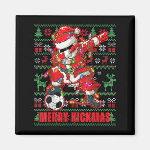 Merry Kickmas Weihnachts Fußball Ball Ugly Youth S Magnet