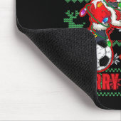 Merry Kickmas Weihnachts Fußball Ball Ugly Youth S Mousepad (Ecke)