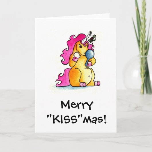 Merry "KISS"mas Feiertagskarte (Vorderseite)