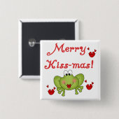 Merry Kiss-Mas Tshirts und Geschenke Button (Vorne & Hinten)