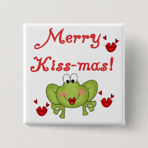 Merry Kiss-Mas Tshirts und Geschenke Button