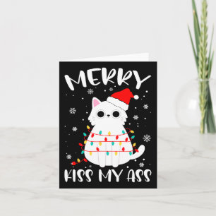 Merry Kiss mein Weihnachtsthema Cat Lovers Geschen Karte