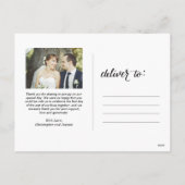 Merry Kisses Newlywed Christmas Danke Feiertagspostkarte (Rückseite)