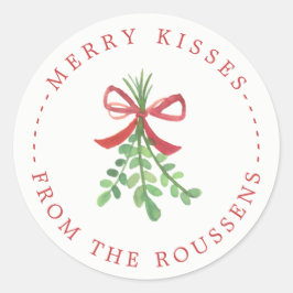 Merry Kisses Personalisiert Holiday Stickers