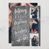 Merry Kisses Warm Wünsche Rett Date 3 Foto Lilac Save The Date (Vorne/Hinten)