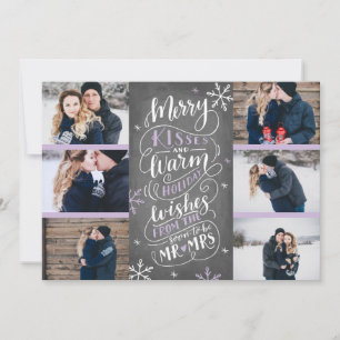Merry Kisses Warm Wünsche Rett Date 6-Foto Lilac Save The Date