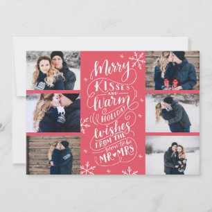 Merry Kisses Warm Wünsche Rett Date 6-Foto Red Save The Date