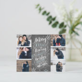 Merry Kisses Warm Wünsche Rett Datum 6 - Foto Ankündigungspostkarte (Stehend Vorderseite)