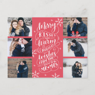 Merry Kisses Warm Wünsche Rett Datum 6 - Foto Ankündigungspostkarte