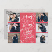 Merry Kisses Warm Wünsche Rett Datum 6 - Foto Ankündigungspostkarte (Vorne/Hinten)