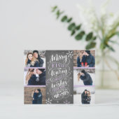 Merry Kisses Warm Wünsche Rett Datum 6 - Foto Ankündigungspostkarte (Stehend Vorderseite)