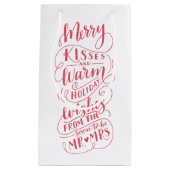 Merry Kisses Warm wünscht Herrn und Frau Typografi Kleine Geschenktüte (Vorderseite)