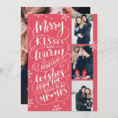 Merry Kisses Warm wünscht Save the Date 3 Foto Red (Vorne/Hinten)