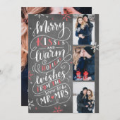 Merry Kisses Warm wünscht Save the Date 3 Foto Red (Vorne/Hinten)