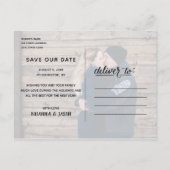 Merry Kisses Warm wünscht Save the Date Foto Ankündigungspostkarte (Rückseite)