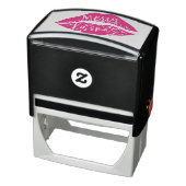 Merry Kissmas | Trendy Script Typographic Lips Permastempel (Produkt)