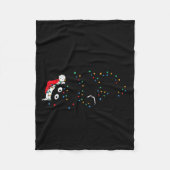 Merry Kissmy Angry Cat Christmas Funny Sarcastic H Fleecedecke (Vorderseite)