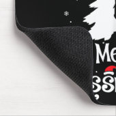 Merry Kissmy Funny Bigfoot Yeti Sasquatch Christma Mousepad (Ecke)