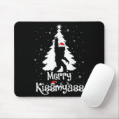 Merry Kissmy Funny Bigfoot Yeti Sasquatch Christma Mousepad (Mit Mouse)