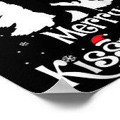 Merry Kissmy Funny Bigfoot Yeti Sasquatch Christma Poster (Ecke)