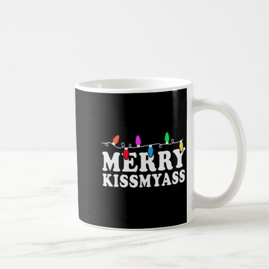 Merry Kissmy Shirt - Inappropriate Christmas Shirt Kaffeetasse (Rechts)