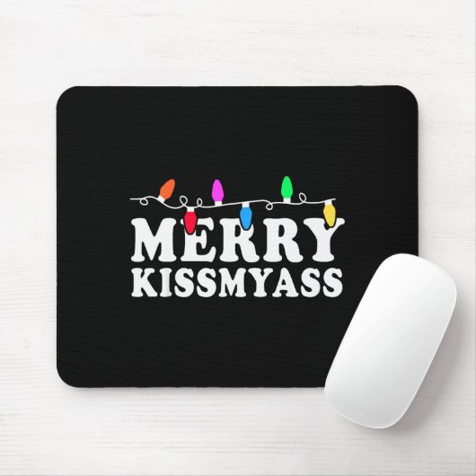 Merry Kissmy Shirt - Inappropriate Christmas Shirt Mousepad (Mit Mouse)