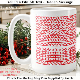 Merry Kissmyass 160R Hidden Message Christmas  Kaffeetasse