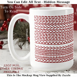 Merry Kissmyass 160R Hidden Message Christmas  Kaffeetasse