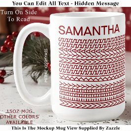 Merry Kissmyass Custom Name 160R Hidden Message  Kaffeetasse