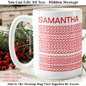Merry Kissmyass Custom Name 160R Hidden Message Kaffeetasse