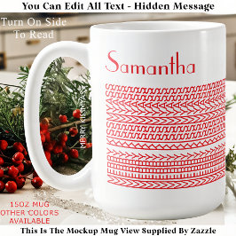 Merry Kissmyass & Custom Name Hidden Message 150R Kaffeetasse