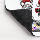 Merry Kissmyass Donkey Weihnachtsmannmütze String Mousepad (Ecke)