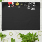 Merry Kissmyass Funny Cat Christmas Lights Premium Geschirrtuch (Gefaltet)