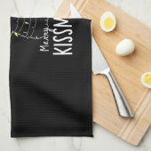 Merry Kissmyass Funny Cat Christmas Lights Premium Geschirrtuch (Viertel Falte)